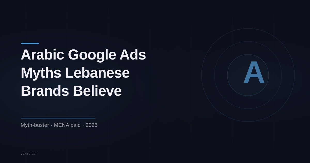Arabic Google Ads Myths Lebanese Brands Still Believe 2026