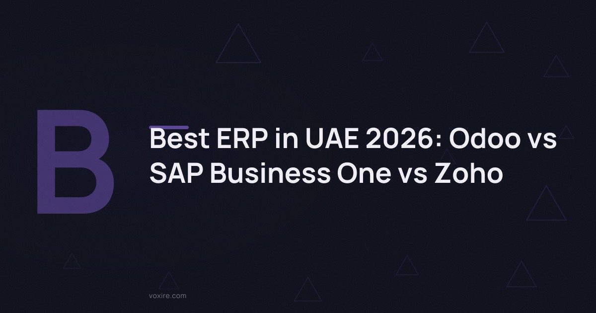 Best ERP in UAE 2026: Odoo vs SAP Business One vs Zoho