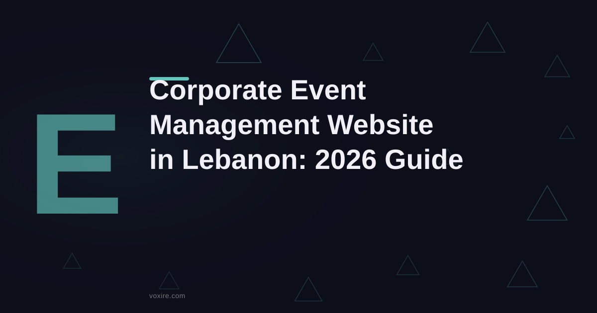 Corporate Event Management Website in Lebanon: 2026 Guide