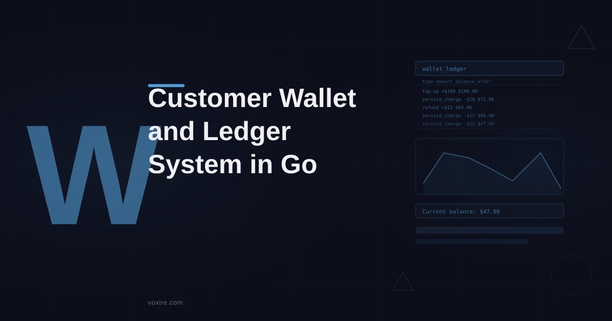 Building a Customer Wallet and Credit Ledger System for SaaS in Go