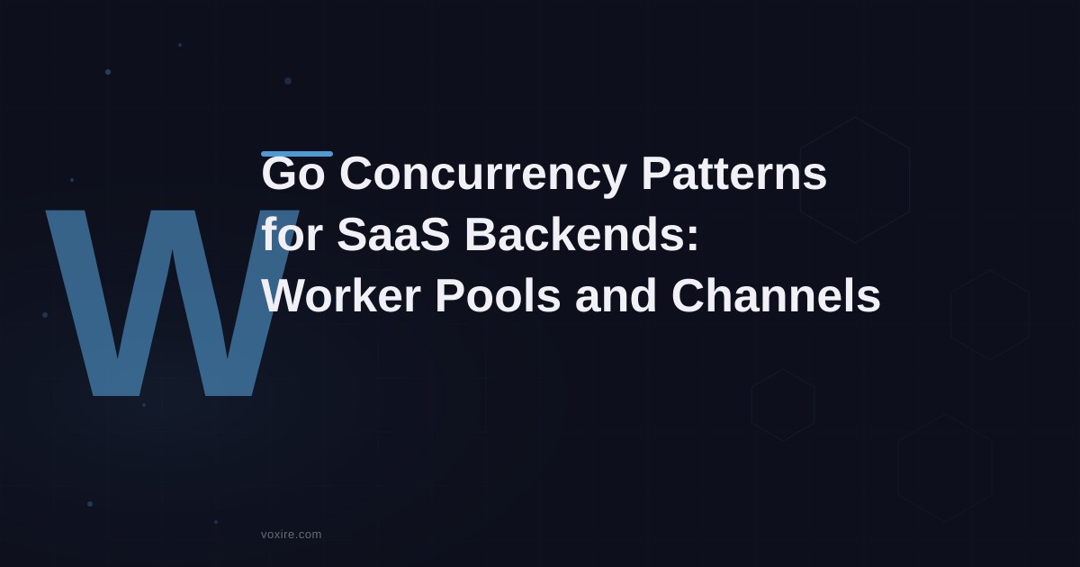 Go Concurrency Patterns for SaaS Backends: Worker Pools, Channels, and Backpressure