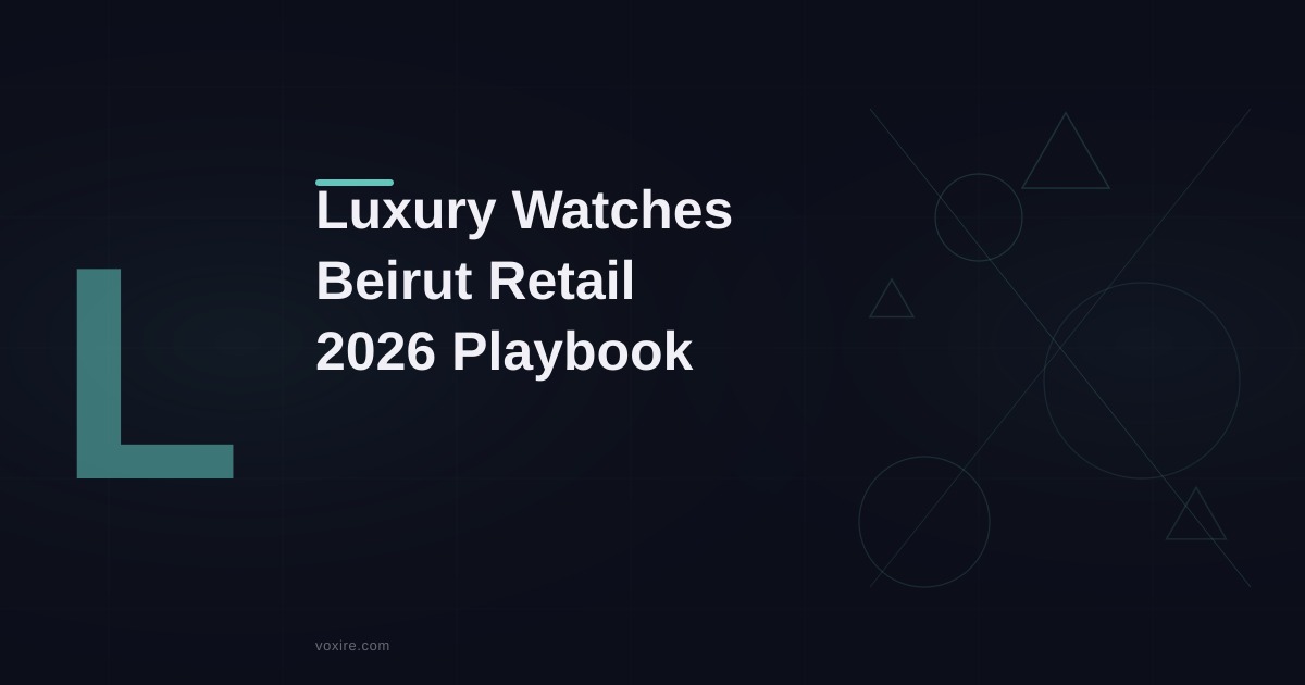 Luxury Watch Retail Marketing in Lebanon: 2026 Playbook