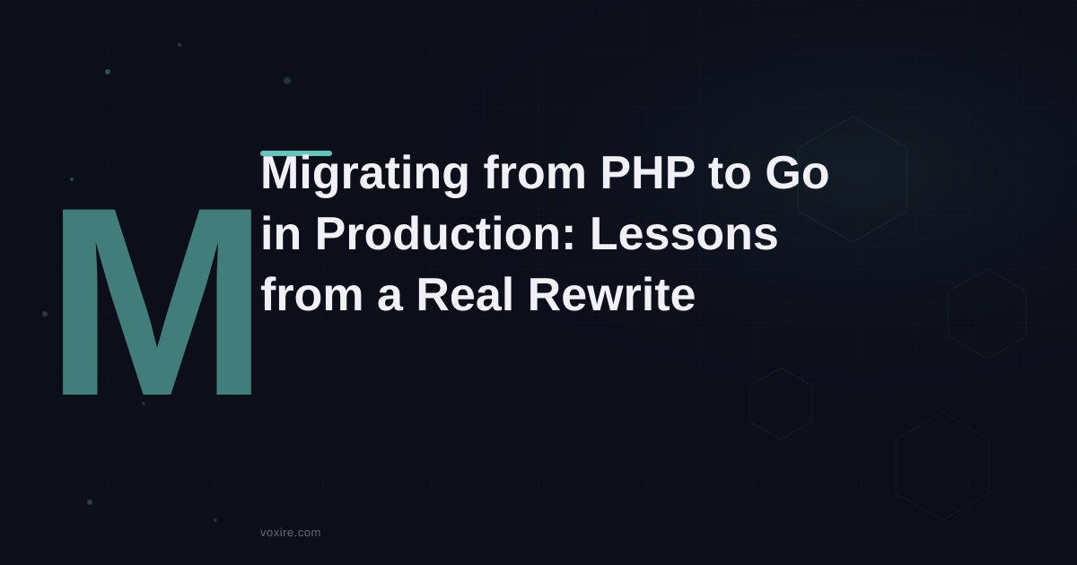 Migrating from PHP to Go in Production: Lessons from a Real Backend Rewrite