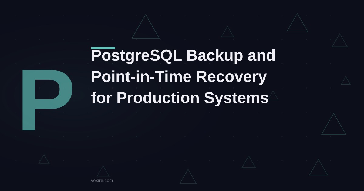 PostgreSQL Backup and Point-in-Time Recovery for Production SaaS: What Actually Works