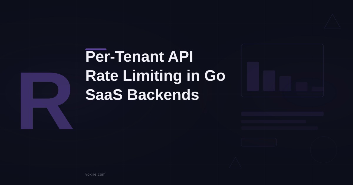 Per-Tenant API Rate Limiting in Go: Production Patterns for SaaS Backends