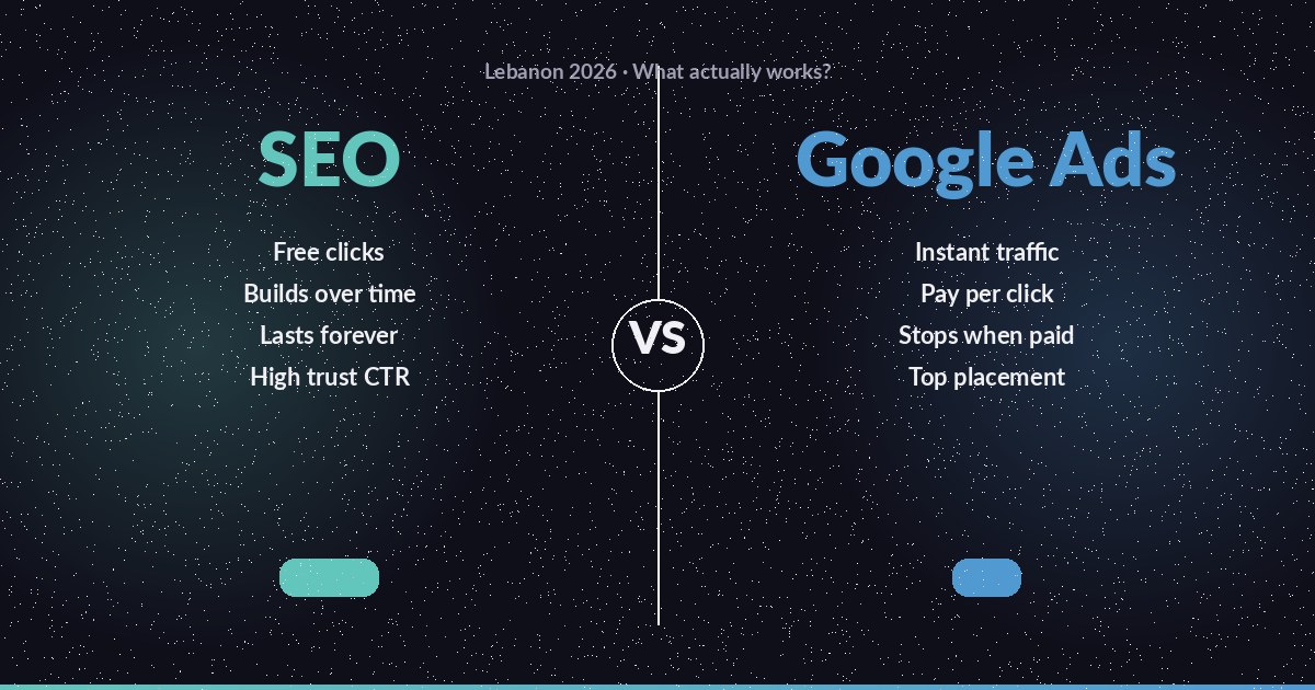 SEO vs Google Ads in Lebanon: what actually works in 2026?