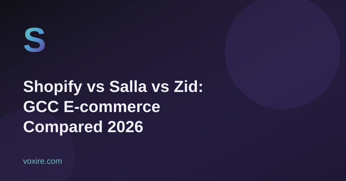 Shopify vs Salla vs Zid: GCC E-commerce Compared 2026